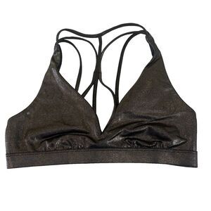 PINK Victoria's Secret Ultimate Bra Lightly Lined Black Copper Shimmer Size M